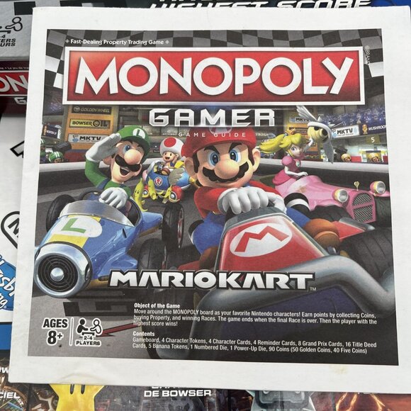 Monopoly Gamer Edition Mario Kart Board Game Hasbro Nintendo - Complete 2018 - Picture 10 of 11